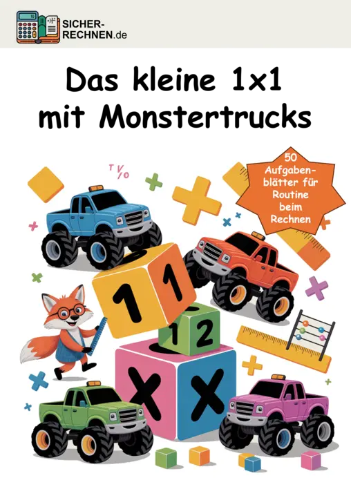 Buchcover Kleines 1x1  mit Monstertrucks