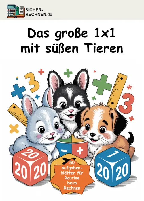 Buchcover Großes 1x1 mit süßen Tieren
